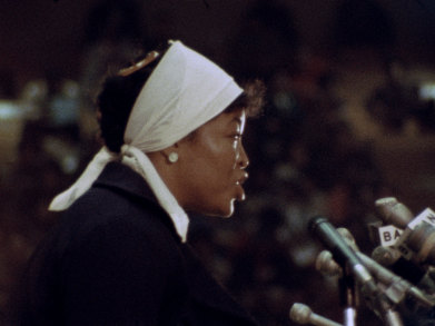 Dr. Betty Shabazz in a scene from <i>Nationtime</i>, courtesy Kino Lorber