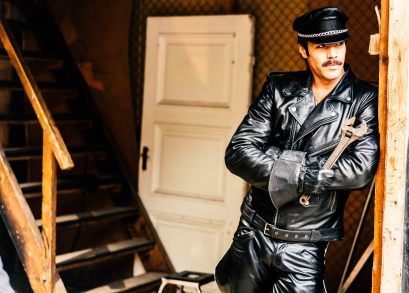 Niklas Hogner as Tom of Finland's character Kake. Photo by Josef Persson, courtesy Kino Lorber.