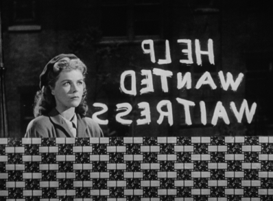 A wandering Sally (Sally Forrest) finds a temporary oasis. Ida Lupino's NOT WANTED is notable for its frank portrayal of its characters' circumstances on the opposite end of postwar prosperity.