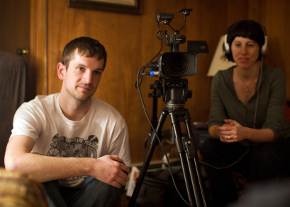 Paul Lovelace & Jessica Wolfson, directors of RADIO UNNAMEABLE. Photo by John Pirozzi. A Kino Lorber release.