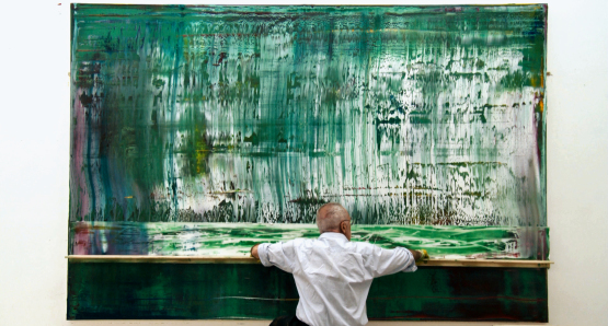 Gerhard Richter working on 