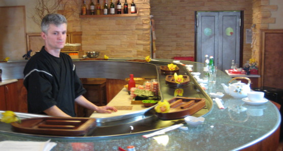 Marcin Korzeniewski, sushi chef at Tokyo Sushi Bar in Lodz, Poland