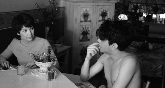 Anne Dorval as Chantale and Xavier Dolan as Hubert in I KILLED MY MOTHER, a film by Xavier Dolan.