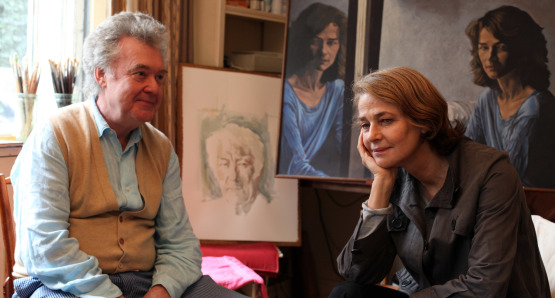 Anthony Palliser and Charlotte Rampling in a scene from Angelina Maccarone's documentary CHARLOTTE RAMPLING: THE LOOK.