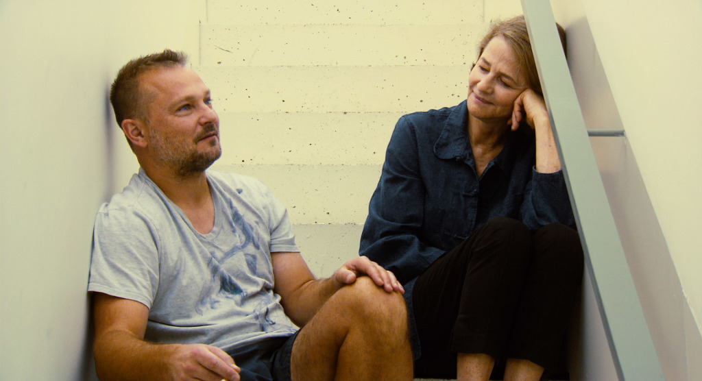Jurgen Teller and Charlotte Rampling in a scene from Angelina Maccarone's documentary CHARLOTTE RAMPLING: THE LOOK.