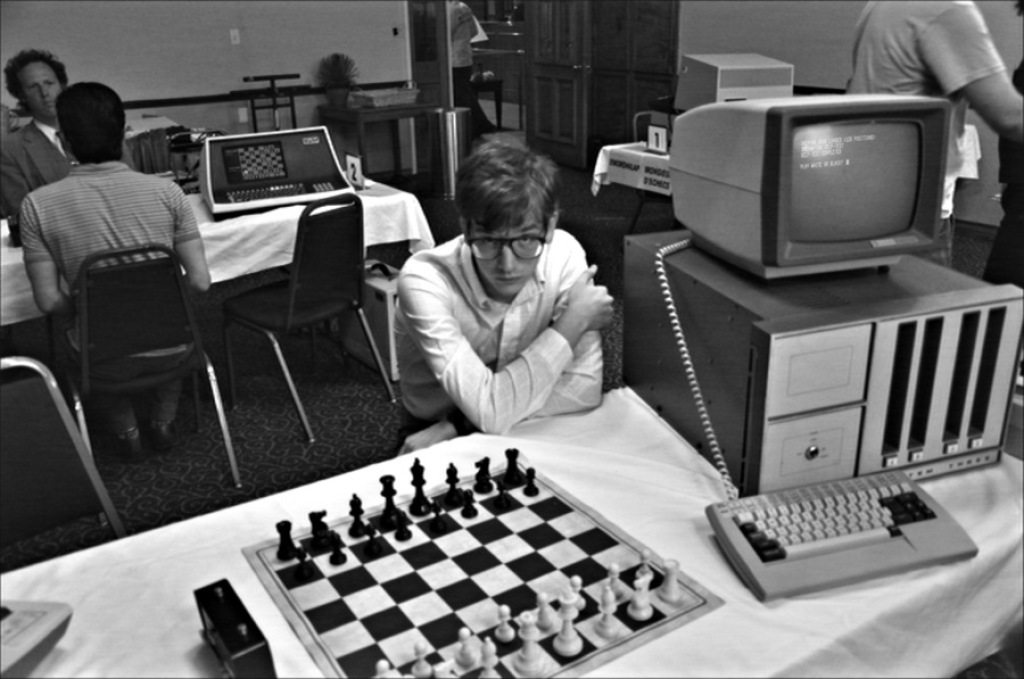 Patrick Riester as Peter Bishton in Computer Chess, a film by Andrew Bujalski.