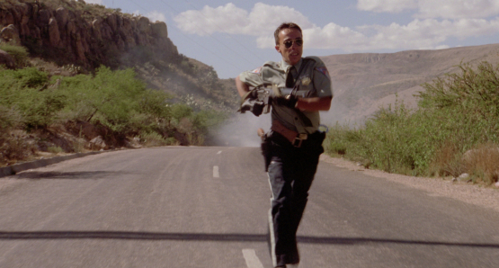 Roberto Sosa in the title role of Alex Cox's HIGHWAY PATROLMAN.