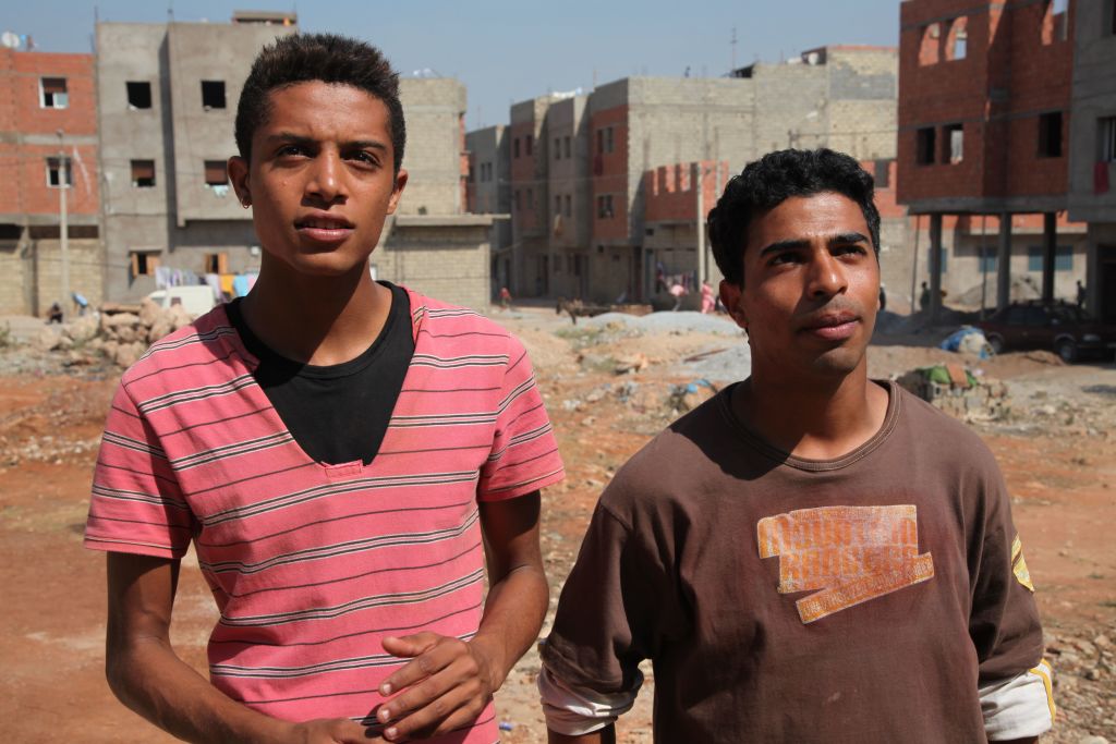 Best friends Nabil (Abdelilah Rachid, left) and Yachine (Abdelhakim Rachid) as young men.