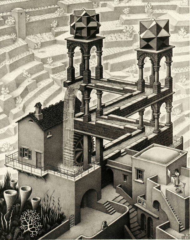 "Waterfall" by M.C. Escher @ The M.C. Escher Company B.V.- Baarn - the Netherlands