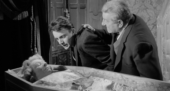 Serge Rousseau and Jean Gabin in MAIGRET AND THE ST. FIACRE CASE