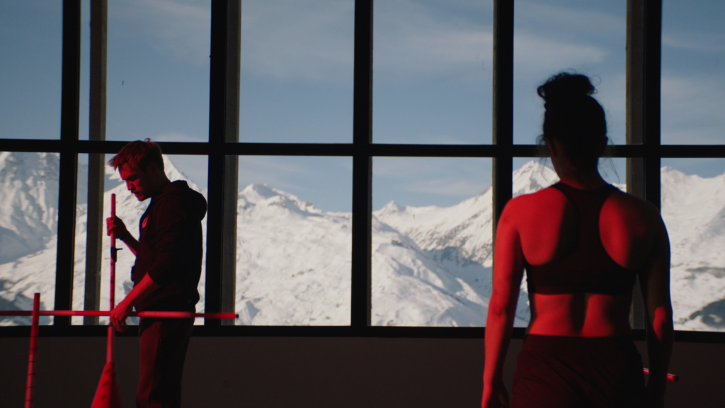 Jérémie Renier and Noée Abita in a scene from Slalom, courtesy Kino Lorber