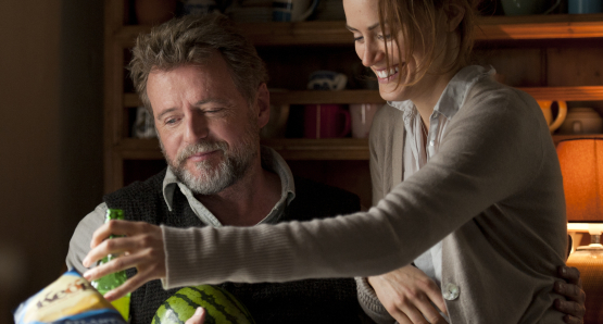 Aidan Quinn and Taylor Schilling in STAY.